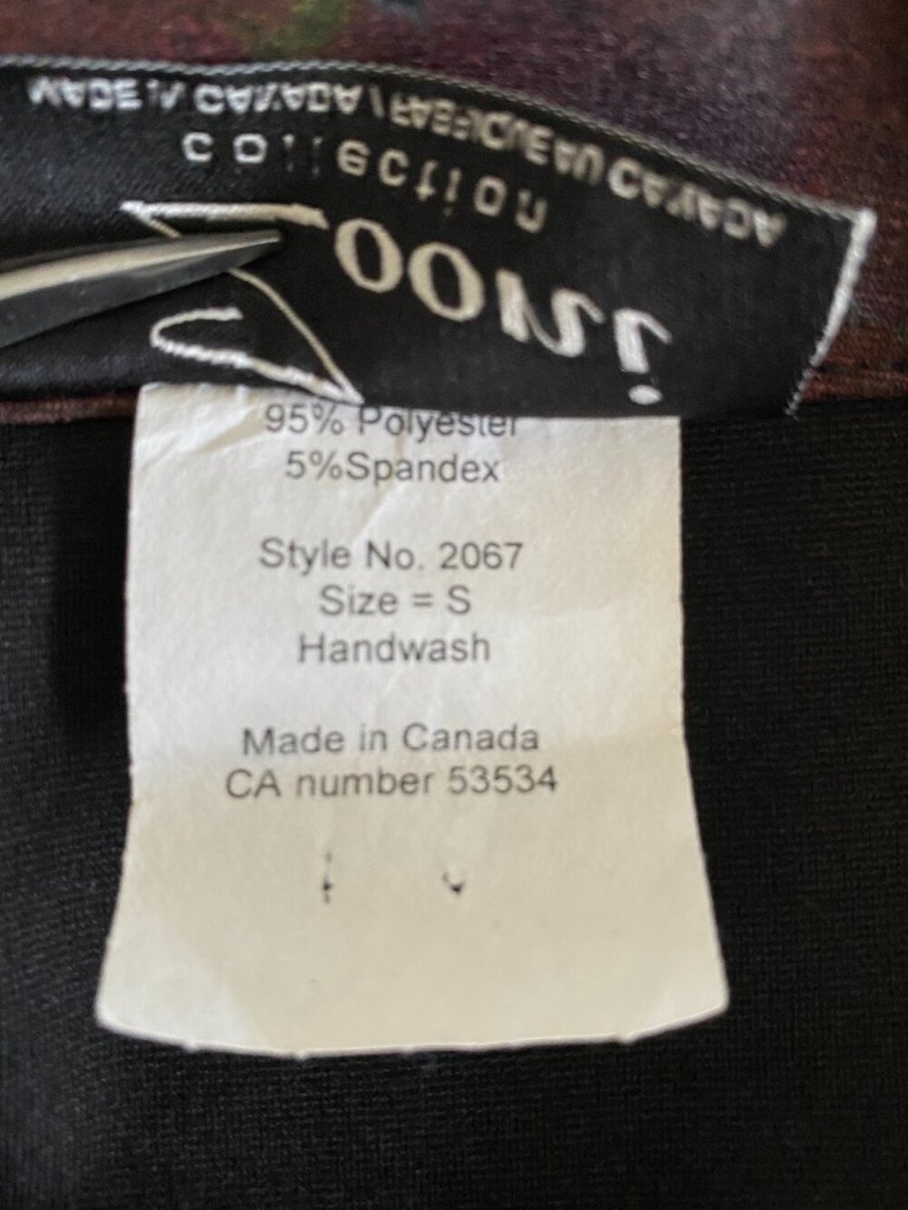 Zooni Made In Canada Statement Jacket Big Button Floral Art To Wear S/M Autumn - Picture 7 of 14